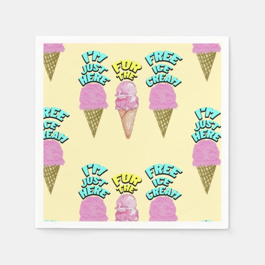 ミキチエス・アイスクリーム・パーティー・ユナイト・サマー スタンダードカクテルナプキン (正面)