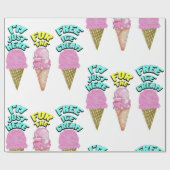 ミキチエス・アイスクリーム・パーティー・ユナイト・サマー ラッピングペーパー (フラット)