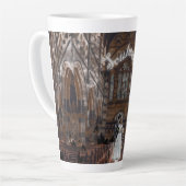 ミキチエス・ゴシックハロウィン結婚のソウルメイトヴィンテージ カフェラテマグ (左アングル)