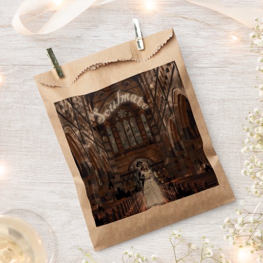 ミキチエス・ゴシックハロウィン結婚のソウルメイトヴィンテージ フェイバーバッグ (クリップ留めされた状態)