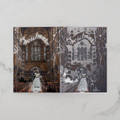 ミキチエス・ゴシックハロウィン結婚のソウルメイトヴィンテージ 箔グリーティングカード (外側レイダウン)