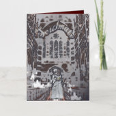 ミキチエス・ゴシックハロウィン結婚のソウルメイトヴィンテージ 箔グリーティングカード (正面)