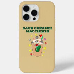 ミキチエス・トレックス恐竜のコーヒーキャラメルクリスマス iPhone 15 PRO MAXケース