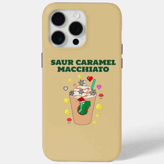 ミキチエス・トレックス恐竜のコーヒーキャラメルクリスマス Case-Mate iPhoneケース (裏面)