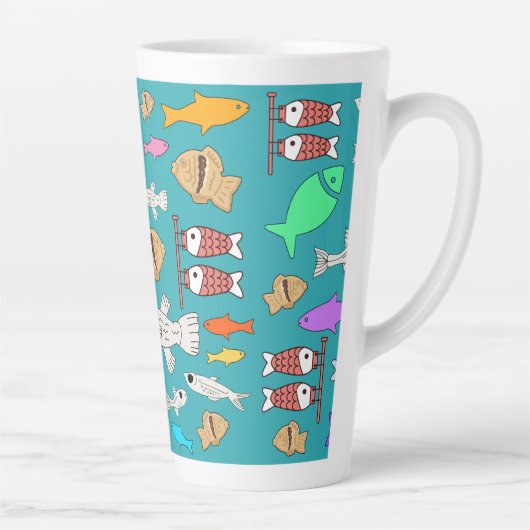 ミキチエス・ビーナス・マーメイド魚釣り夏 カフェラテマグ (右)