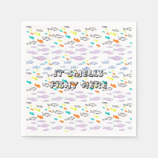 ミキチエス・ビーナス・マーメイド魚釣り夏 スタンダードカクテルナプキン (正面)