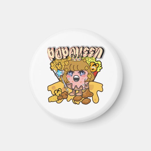 ミキチエス・ポップクイーンポップコーンmoivenight cinema マグネット (正面)