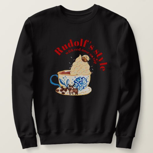 ミキチエス・ルドルフ・レッドノーズ・ラインデス・クリスマス・さくらんぼ スウェットシャツ (デザイン正面)