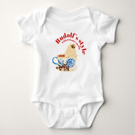 ミキチエス・ルドルフ・レッドノーズ・ラインデス・クリスマス・さくらんぼ ベビーボディスーツ