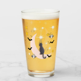 ミキチエズブラック猫こうもりハロウィーン秋冬ムーン タンブラーグラス