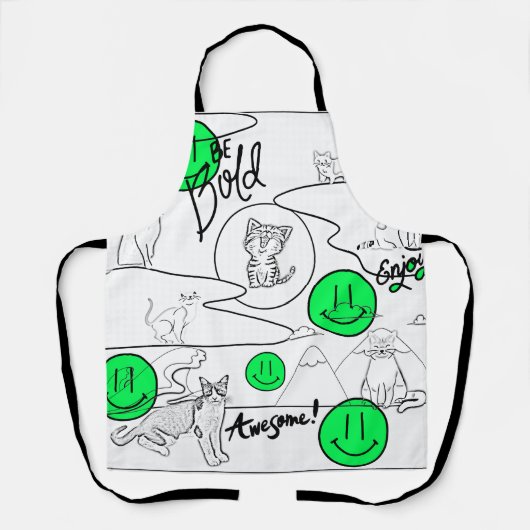 ミキチエズミオサマーキャットパーティービーチ エプロン (正面)