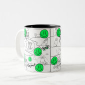 ミキチエズミオサマーキャットパーティービーチ ツートーンマグカップ (正面左)