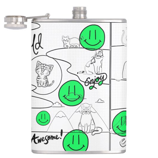 ミキチエズミオサマーキャットパーティービーチ フラスク (オープン)