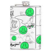 ミキチエズミオサマーキャットパーティービーチ フラスク (正面)