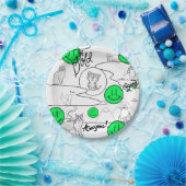 ミキチエズミオサマーキャットパーティービーチ ペーパープレート (パーティー)