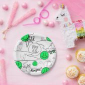 ミキチエズミオサマーキャットパーティービーチ ペーパープレート (パーティー)