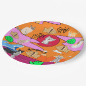 ミキチエズミオサマーキャットパーティービーチ ペーパープレート (アングル)