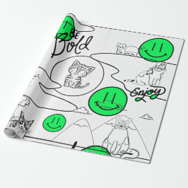 ミキチエズミオサマーキャットパーティービーチ ラッピングペーパー