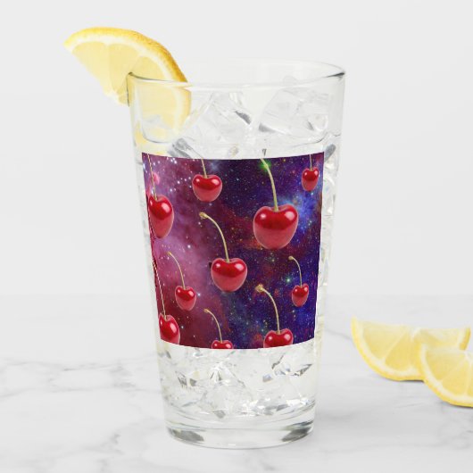 ミキチエズレッドチェリー銀河系ビーガン タンブラーグラス (アイス正面)