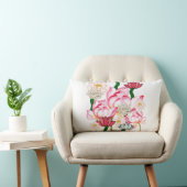 ミキチエズロータスバラフラワーガーデン装飾用クッション ランバークッション (椅子)