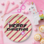 ミキティエスクリストマスゲームヴィンテージパパ小妖精や小人サンタクラウス ペーパープレート (パーティー)