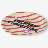 ミキティエスクリストマスゲームヴィンテージパパ小妖精や小人サンタクラウス ペーパープレート (アングル)