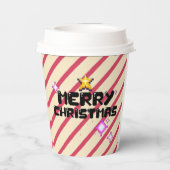 ミキティエスクリストマスゲームヴィンテージパパ小妖精や小人サンタクラウス 紙コップ (裏面)