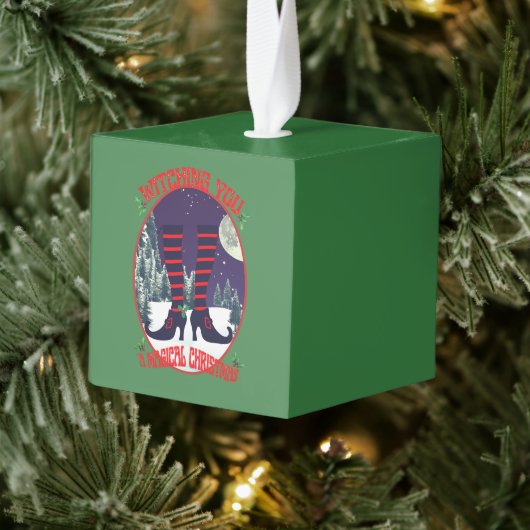 ミキティエス魔女の魔法の聖なるクリスマスの夜サンタ キューブオーナメント (ツリー)