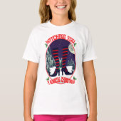 ミキティエス魔女の魔法の聖なるクリスマスの夜サンタ Tシャツ (正面)