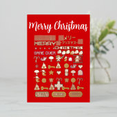 ミキティエズのホリデーシーズン - クリスマスの七面鳥の食事 箔シーズンカード (立ち正面)