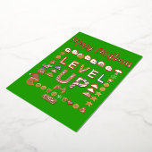 ミキティエズのホリデーシーズン - クリスマスの七面鳥の食事 箔シーズンカード (回転した状態)