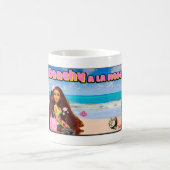 ミキティエズタイランドココナッツビーチロータスピンクホワイト コーヒーマグカップ (中央)