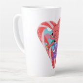 ミキティエズピンクハートセルフロヴ6月gemini カフェラテマグ (左アングル)