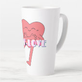 ミキティエズピンクハートセルフロヴ6月gemini カフェラテマグ (右アングル)