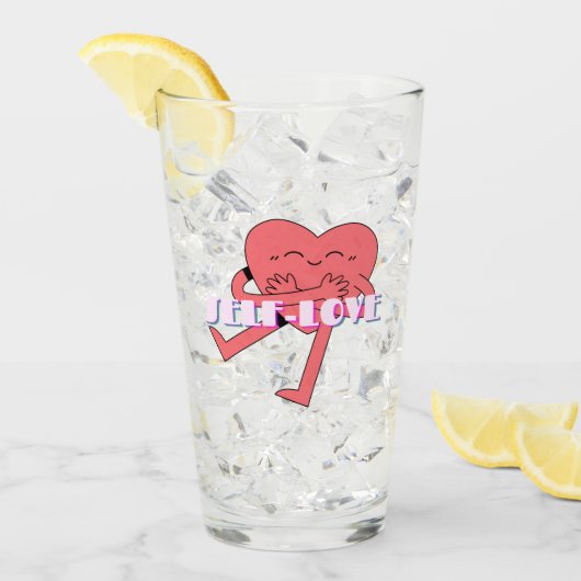 ミキティエズピンクハートセルフロヴ6月gemini タンブラーグラス (アイス正面)