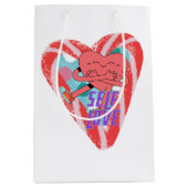 ミキティエズピンクハートセルフロヴ6月gemini ミディアムペーパーバッグ (正面)