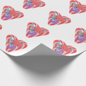 ミキティエズピンクハートセルフロヴ6月gemini ラッピングペーパー (角)