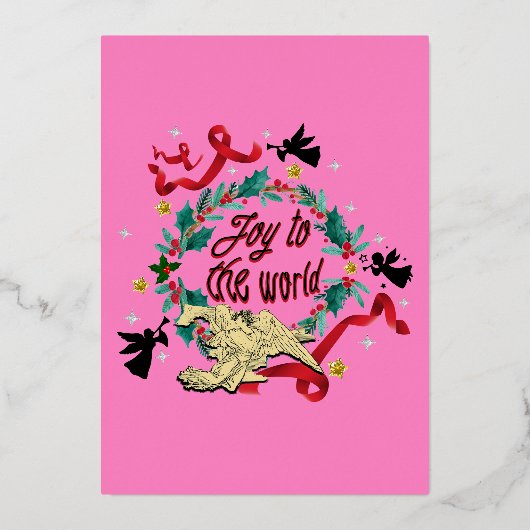 ミキティエズ ノエル ゴシック ムーディー クリスマス エンジェル シング 箔シーズンカード (正面)