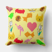 ミキティエズ 折り紙 がん サマー ジュエル 動物 猫 クッション (正面)