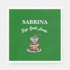 ミキティーズのコーヒークリスマス名言かわいいカフェイン スタンダードランチョンナプキン