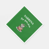 ミキティーズのコーヒークリスマス名言かわいいカフェイン スタンダードランチョンナプキン (角)