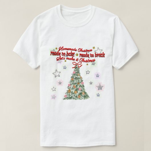 ミキティーズの田舎風クリスマス ビンテージ ポイントラスティック ファームハウス Tシャツ (デザイン正面)