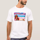 ミキティーズ タイ ココナッツ ビーチ 蓮 ピンク 白 Tシャツ (正面)