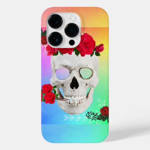 ミキティーズ ドクロ バラ バロックアート レインボー ロック Case-Mate iPhone 14 PROケース