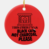 ミキティーズ 黒猫のクリスマス サンタクロース セラミックオーナメント (裏面)