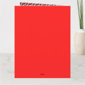 ミキテズレッドホワイトキャニキンスクライストマスパターン カード (裏面)