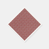 ミキテズレッドホワイトキャニキンスクライストマスパターン スタンダードカクテルナプキン (角)