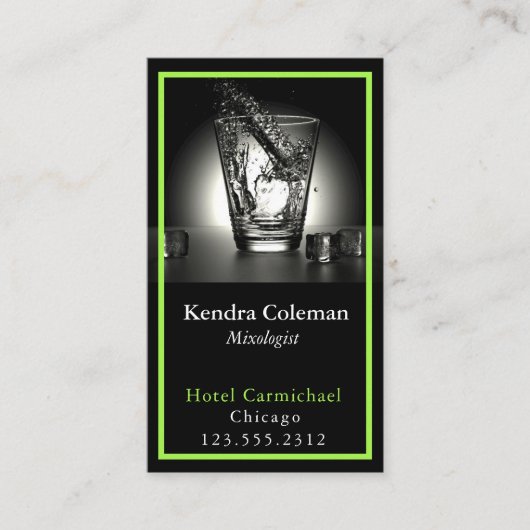 ミキモダンスお洒落ソカスタムス学者QRコード垂直部 名刺 (正面)