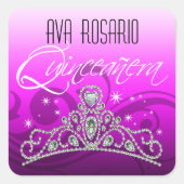 ミキンセアニラきらめくティアラゼブラ スクエアシール (正面)