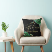 ミクインエメラルドグリーンフラワーズティアラ クッション (椅子)